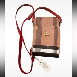 🖤(10 for $10) Tan and Red Crossbody Bag